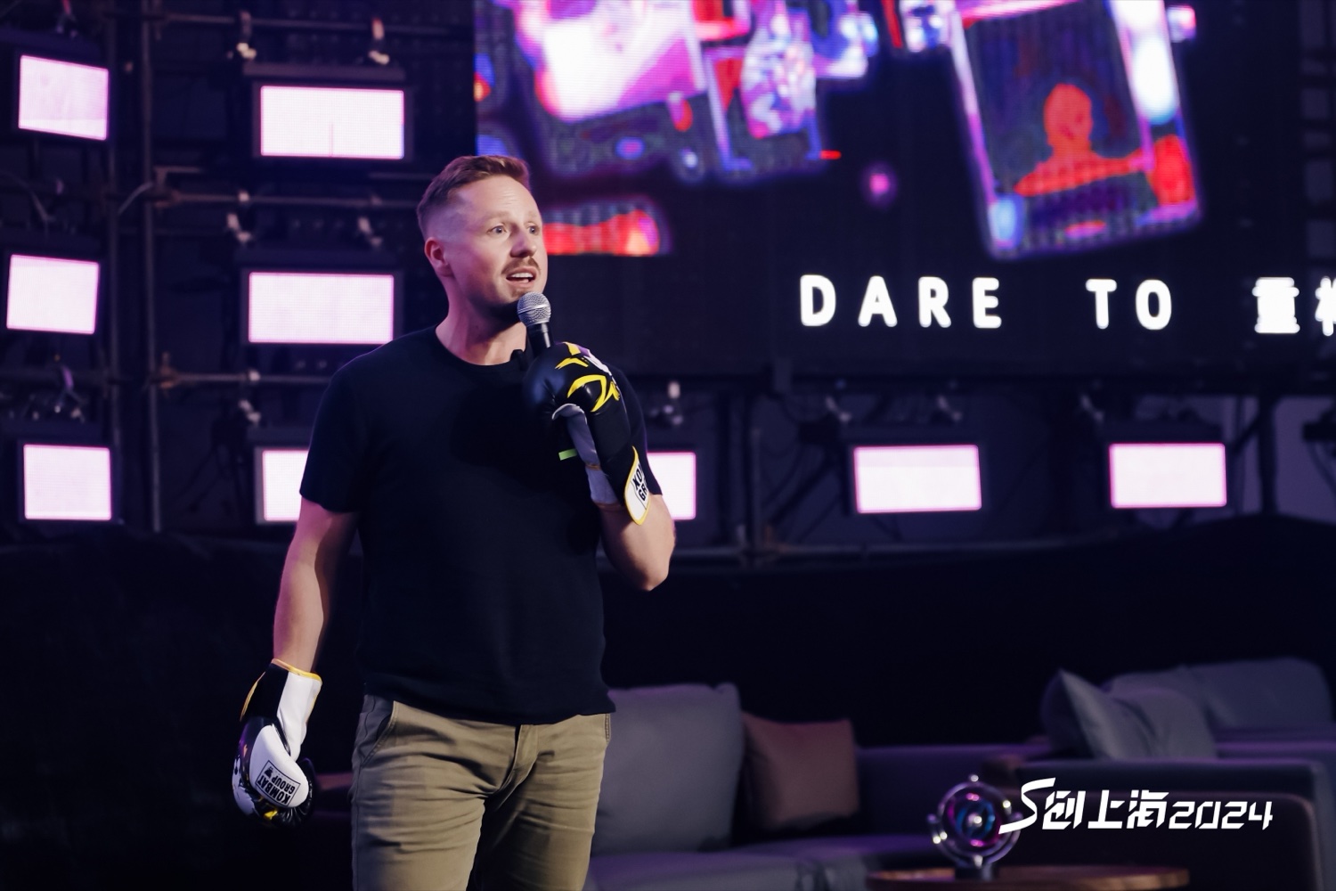 On stage in Shanghai